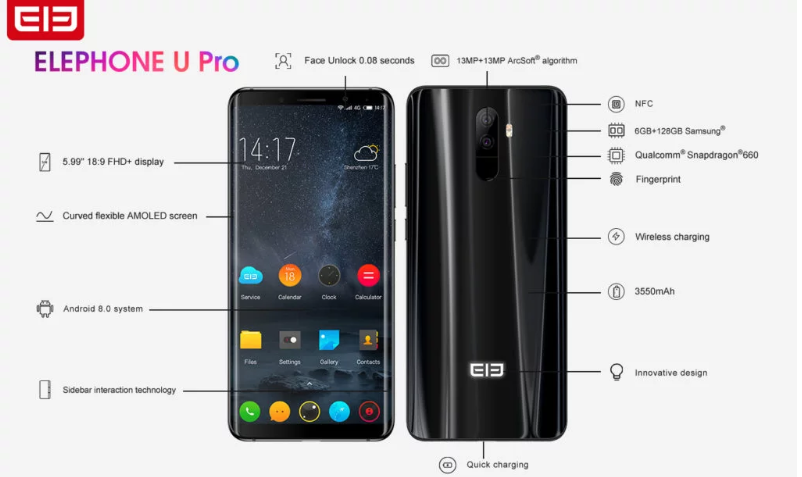 Elephone U Pro FaceID