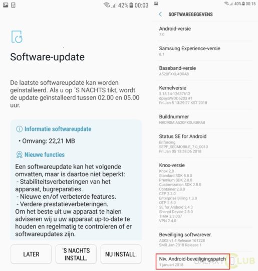 Galaxy A5 2017 Güncelleme