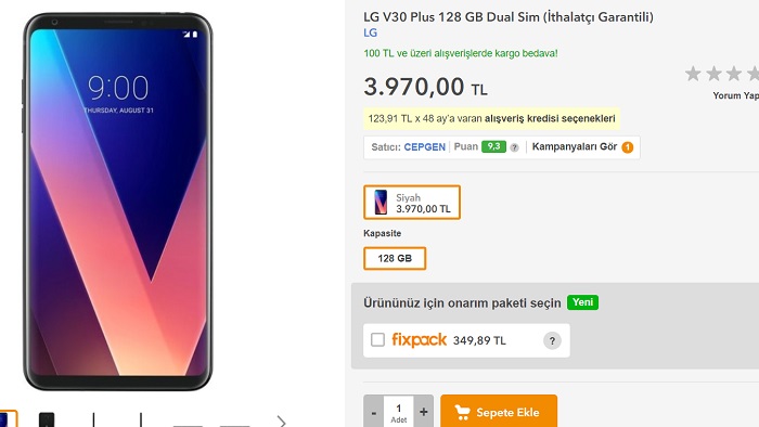 LG V30 Plus Türkiye