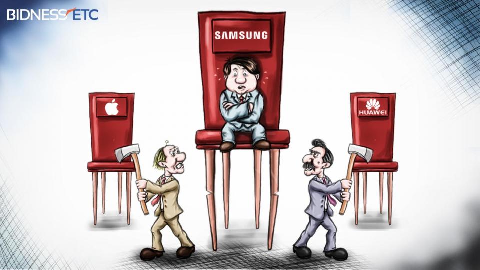 Samsung Apple ve Huawei