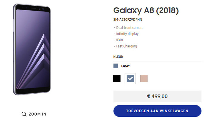 Galaxy A8 2018 fiyatı
