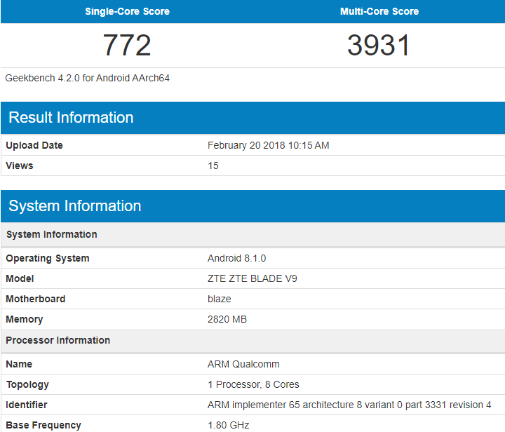 ZTE Blade V9