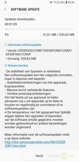 Galaxy S8 Android Oreo güncellemesi