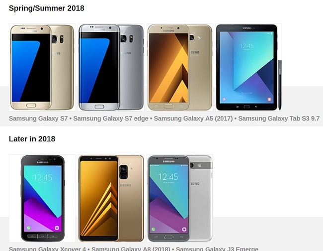 Samsung Android Oreo