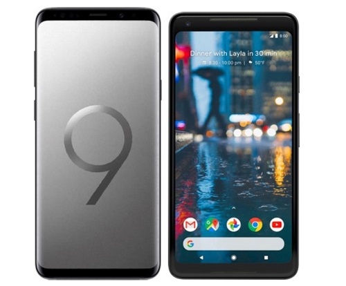 Galaxy S9 Plus ve Google Pixel 2 XL