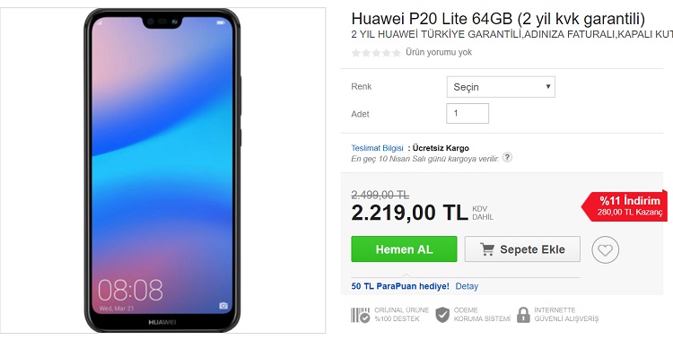 Huawei P20 Lite