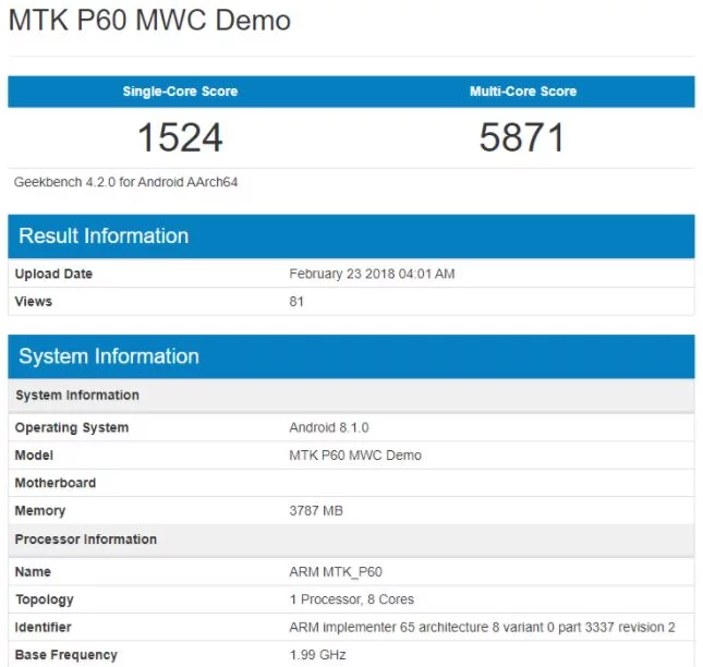 MediaTek Helio P60