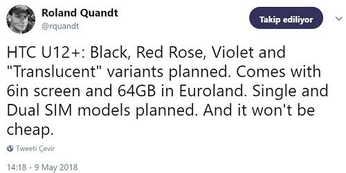 HTC U12 Plus