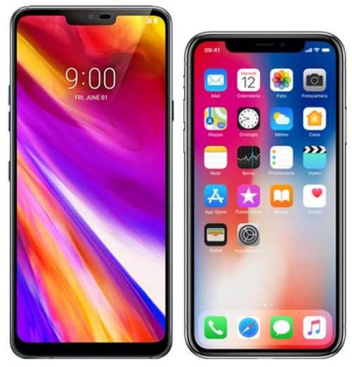 LG G7 ThinQ ve iPhone X