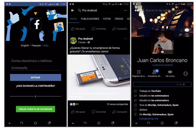 Facebook karanlık mod