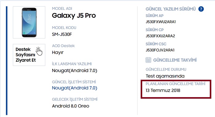 Galaxy J7 Pro ve Galaxy J5 Pro