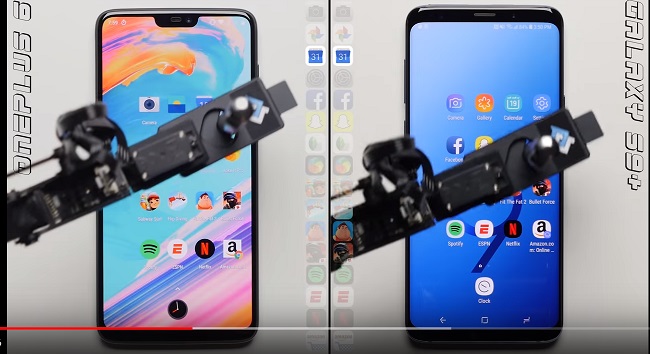 Galaxy S9 Plus ve OnePlus 6