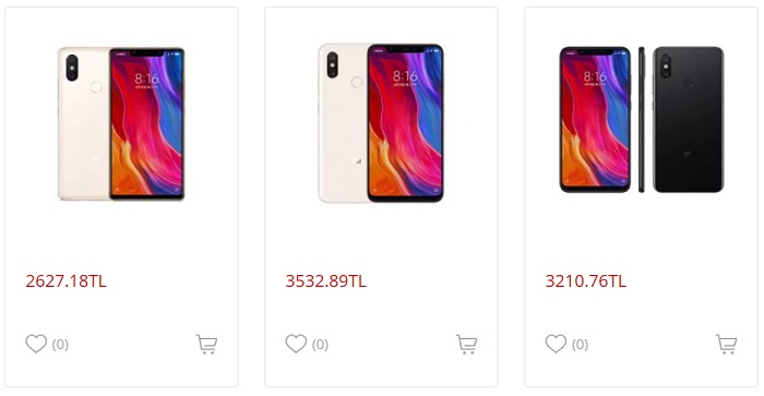 Xiaomi Mi 8 modeller