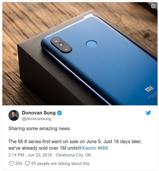 Xiaomi Mi 8 modeller