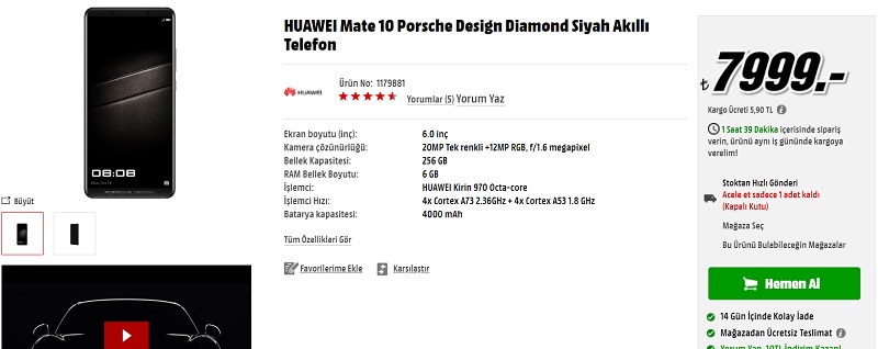 Huawei Mate 10 Porsche Design