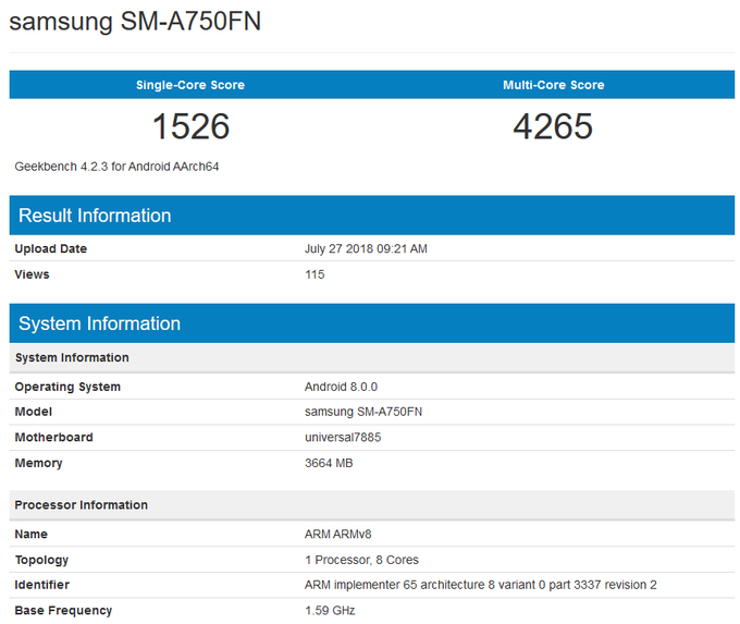 Samsung Galaxy A7 2018