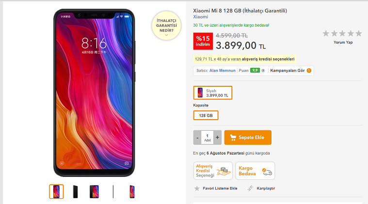 Xiaomi Mi 8