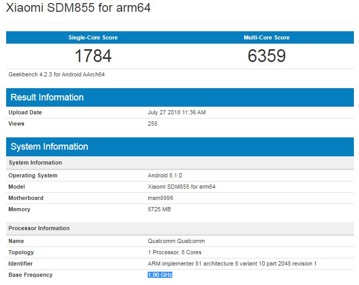 Qualcomm Snapdragon 855