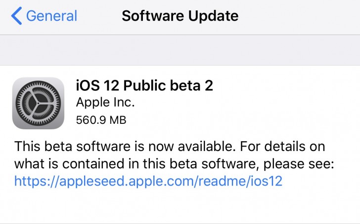 iOS 12 genel beta 2