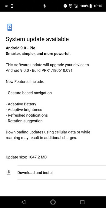 Essential Phone Android 9 güncellemesi