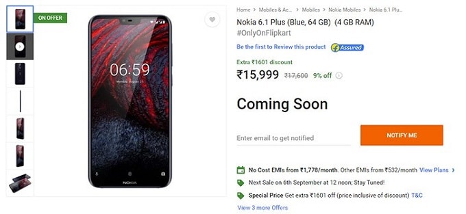Nokia 6.1 Plus