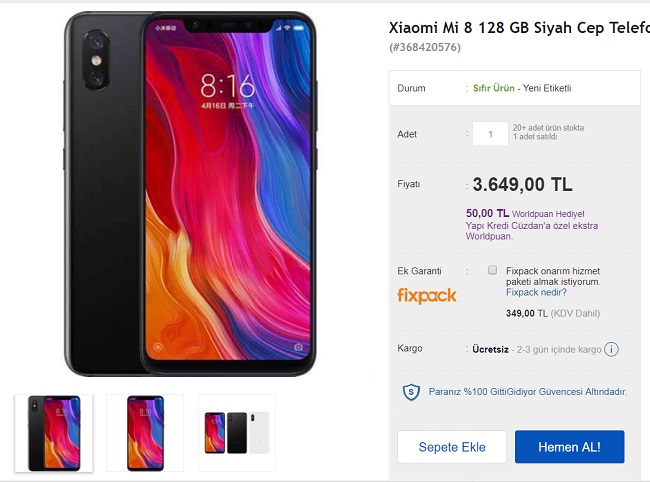 Xiaomi Mi 8