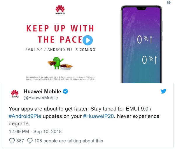 Huawei P20 Android Pie