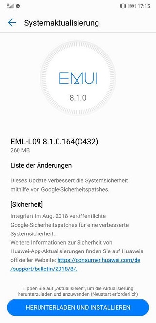 Huawei P20 ve P20 Lite için güncelleme