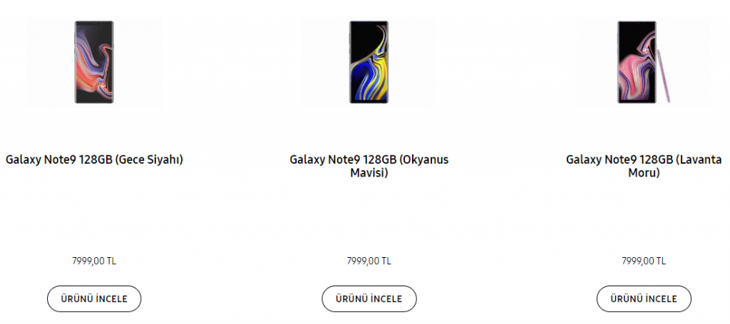 Samsung Galaxy Note 9 zam