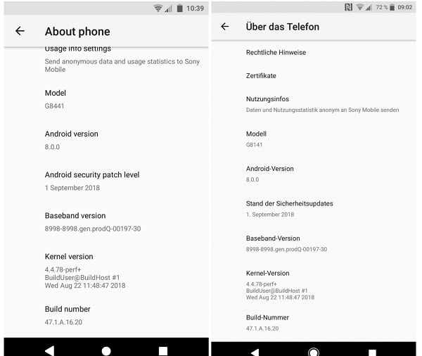 Sony Xperia telefonlar için güncelleme