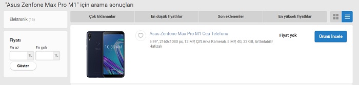 Asus Zenfone Max Pro M1 fiyat bilgisi bulunmuyor