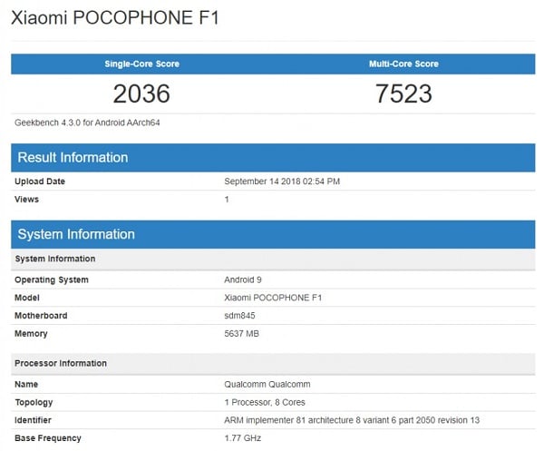 Xiaomi Pocophone F1