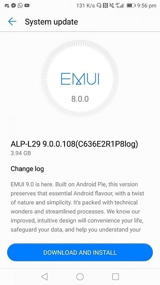 Huawei Mate 10 Android 9 Pie