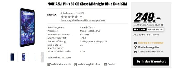 Nokia 5.1 Plus fiyat