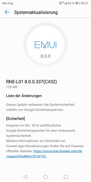 Mate 10 Lite güncelleme
