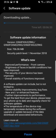 Samsung Android 9 Pie
