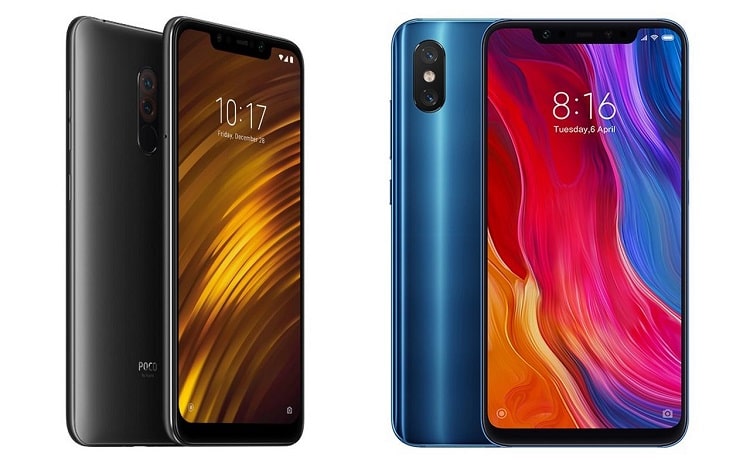 Xiaomi Mi 8 ve Pocophone F1