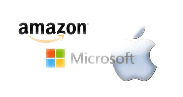 Microsoft Apple ve Amazon
