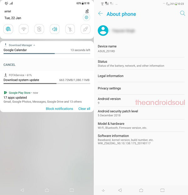 Zenfone 5Z Android Pie