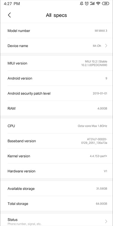 Xiaomi Mi 8 Lite ve Mi Max 3 Android 9 pie