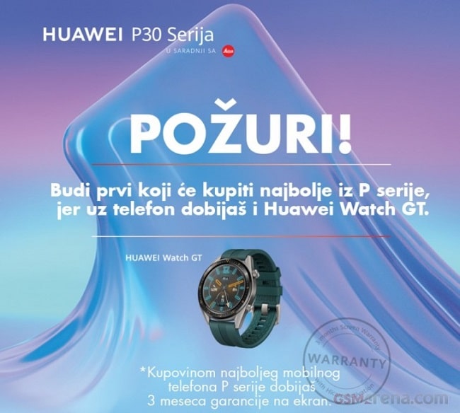 Huawei P30 ve P30 Pro saat hediyesiyle geliyor