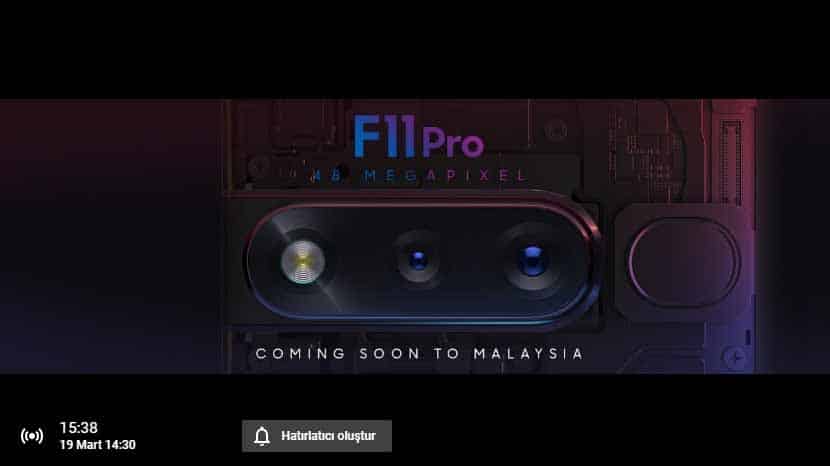 Oppo F11 Pro canlı yayın