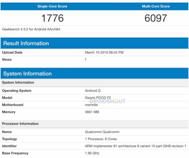 Xiaomi Poco F2 benchmark