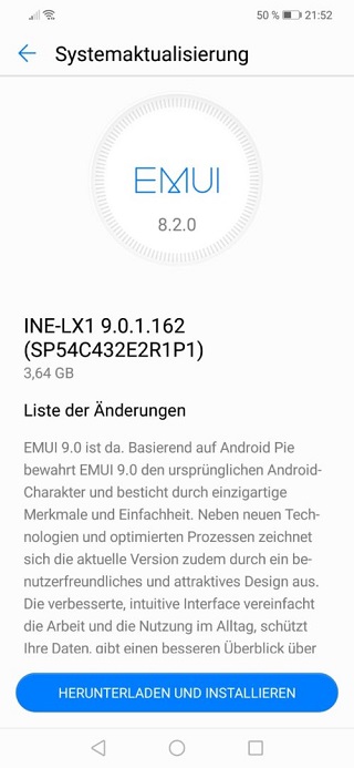 Huawei P Smart Plus EMUI 9.0 güncellemesi
