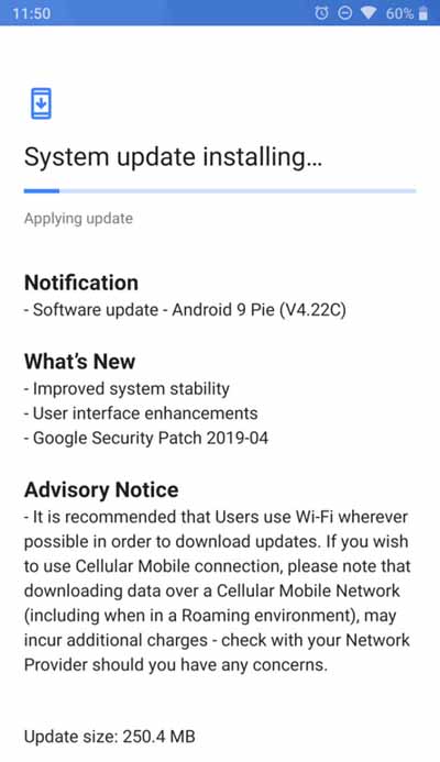Nokia 9 güncelleme