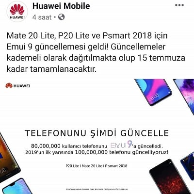 P Smart 2018 EMUI 9