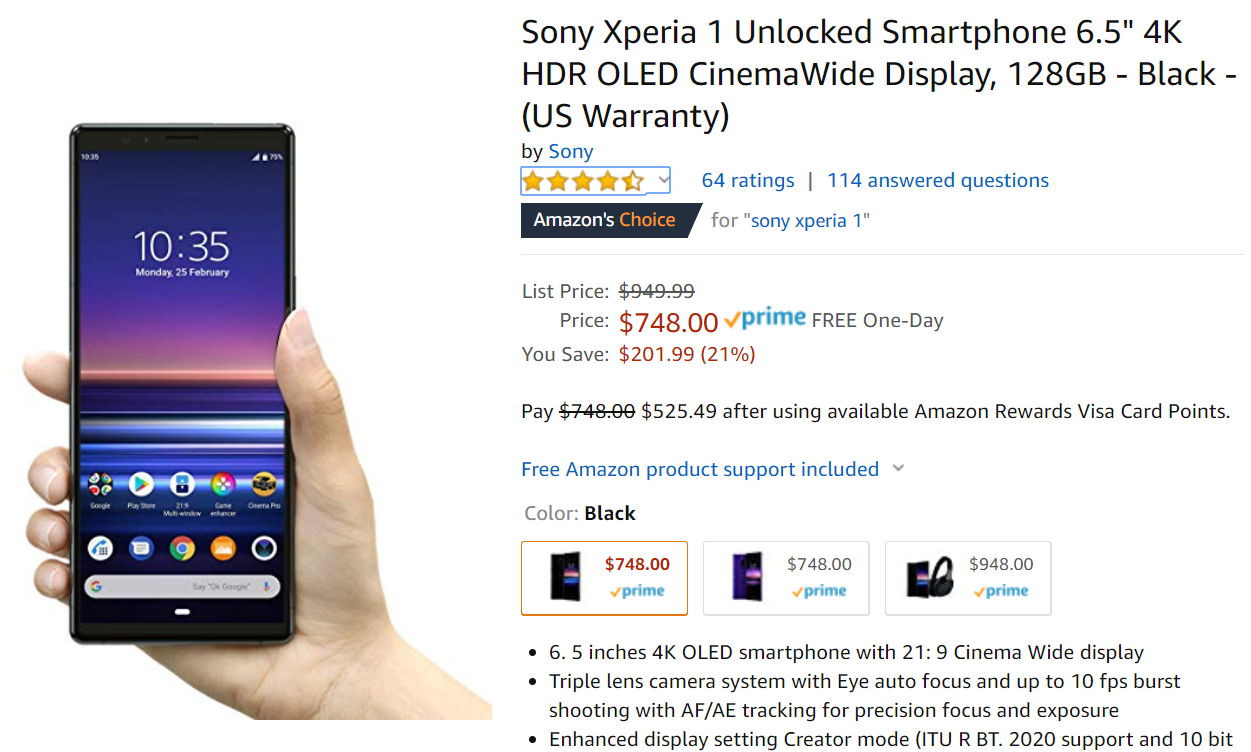 Devam model öncesinde Xperia 1'in fiyatında düşüş yaşandı