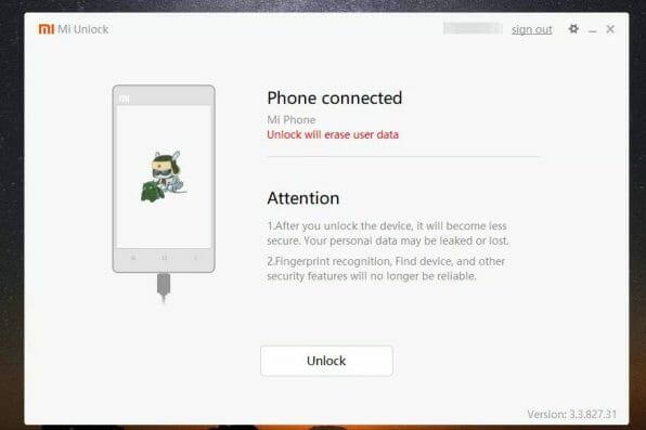 Xiaomi Bootloader kilidi