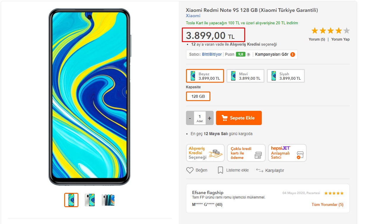 Redmi Note 9s