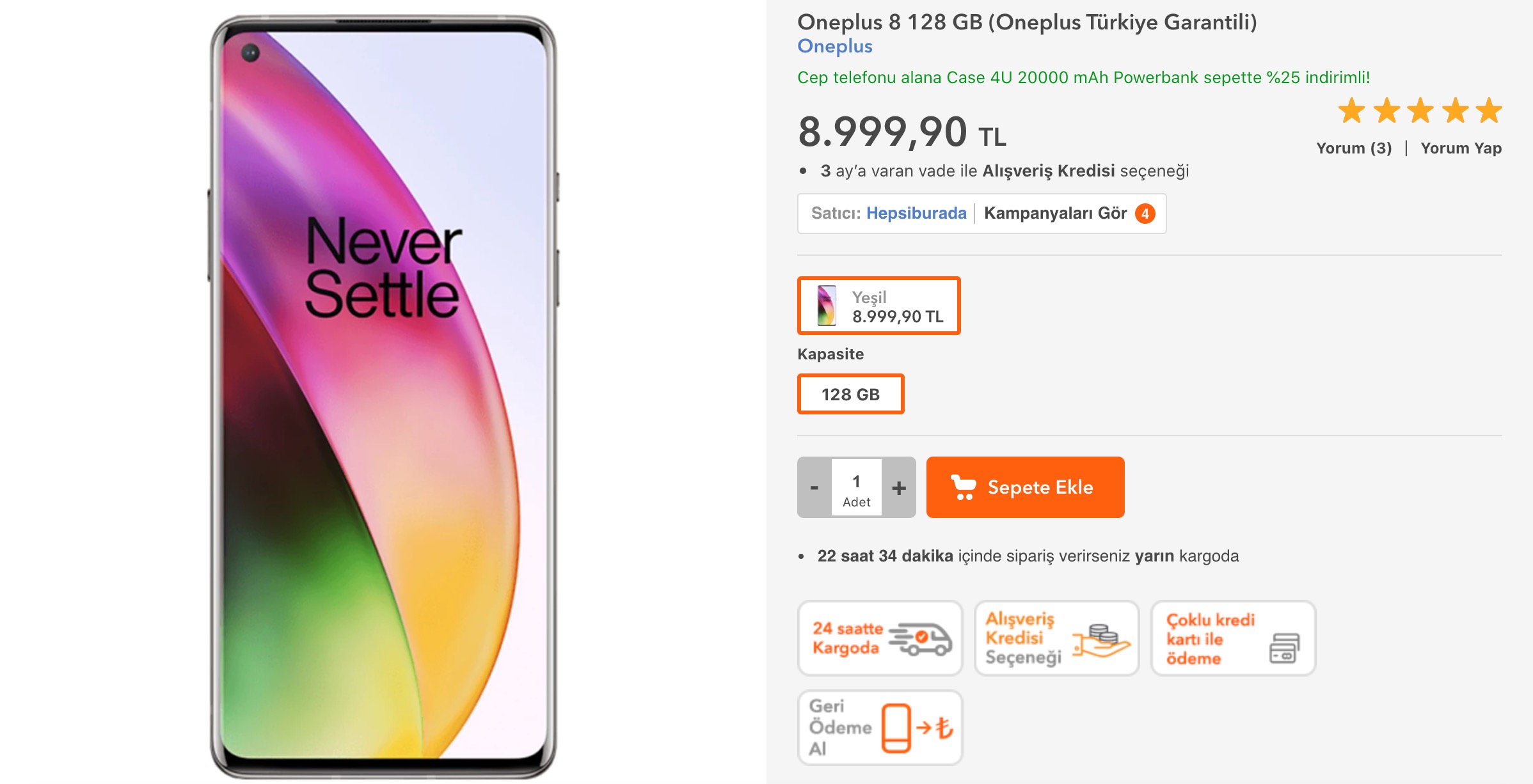 OnePlus 8 Türkiye